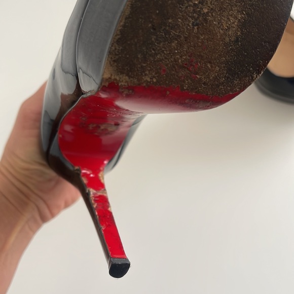 Christian Louboutin Bianca Black Patent  Leather 140 Pumps Size 39/9 - Picture 7 of 9